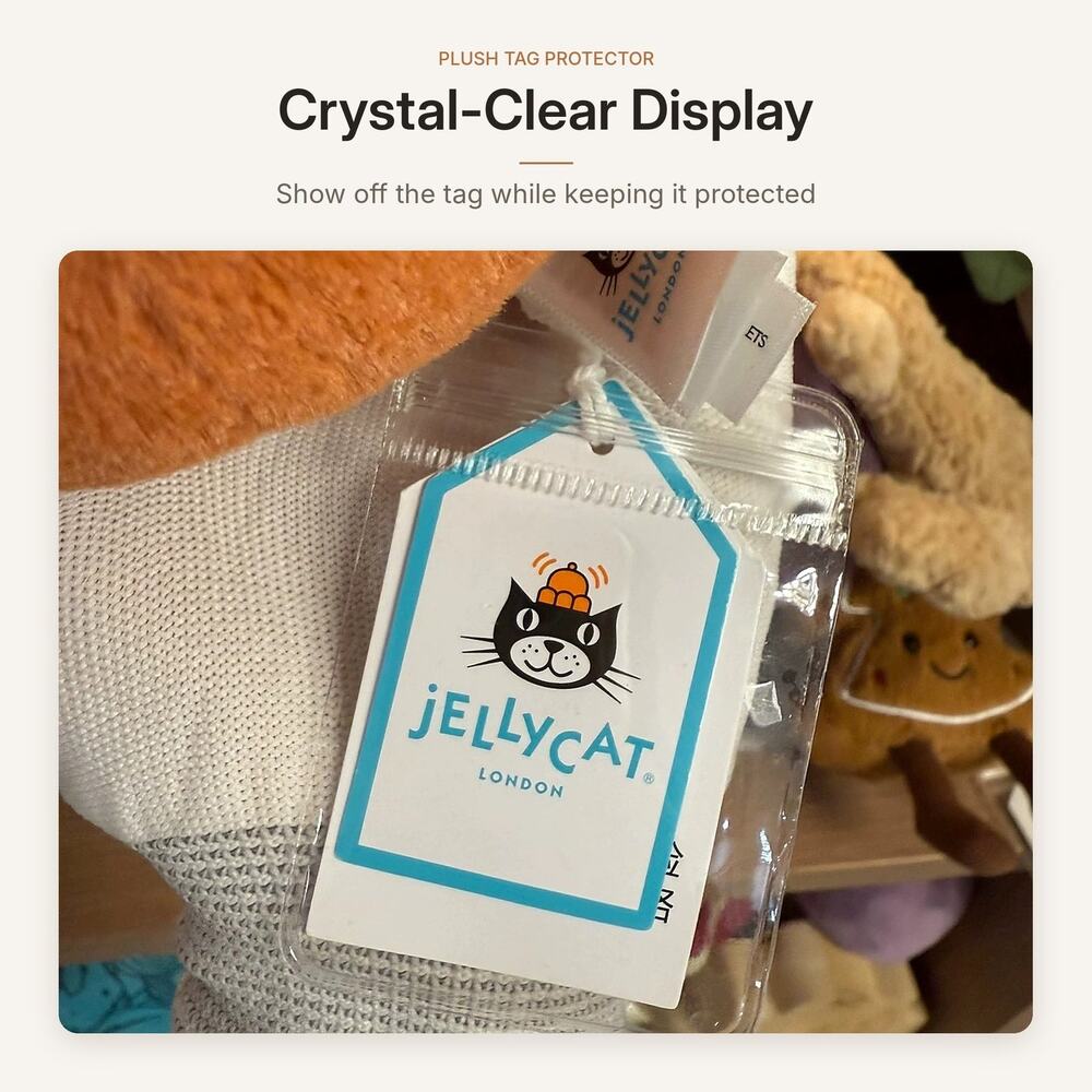 Plush Hang Tag Protectors – Clear Resealable – Default Title [AL-TAGPRO-10PK]